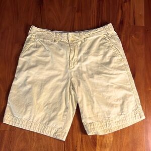 Polo Ralph Lauren Men's Flat front Shorts Sz 34 light yellow adjustable 5 pocket